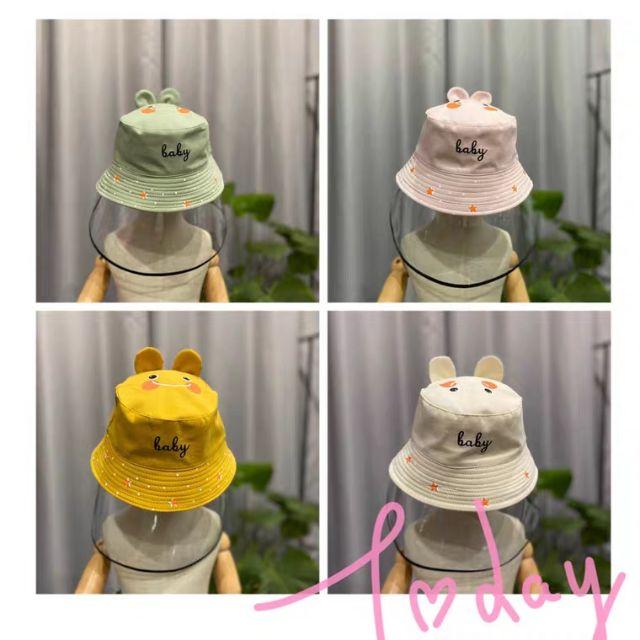 (Hàng loại 1)Mũ nón chống dịch bụi côn trùng mặt nạ nhựa dẻo nhiều họa tiết cho bé