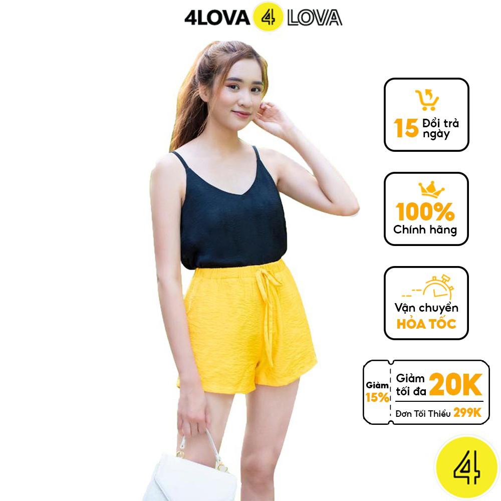 Quần short nữ 4LOVA đũi xước cao cấp thoáng mát, năng động