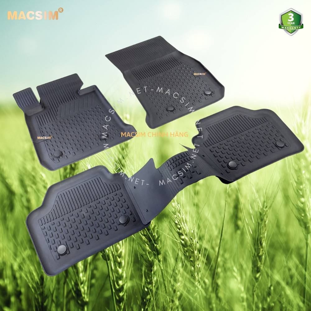 Thảm lót sàn ô tô nhựa TPE Silicon BMW F32 4 Series Coupe 2013+ Black Nhãn hiệu Macsim