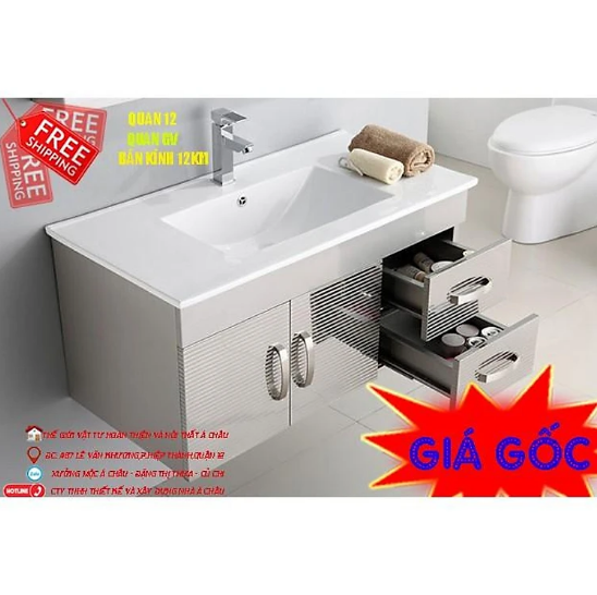 Chậu lavabo âm bàn kích thước 60cm,80cm,bồn rửa mặt giá rẻ tại TPHCM