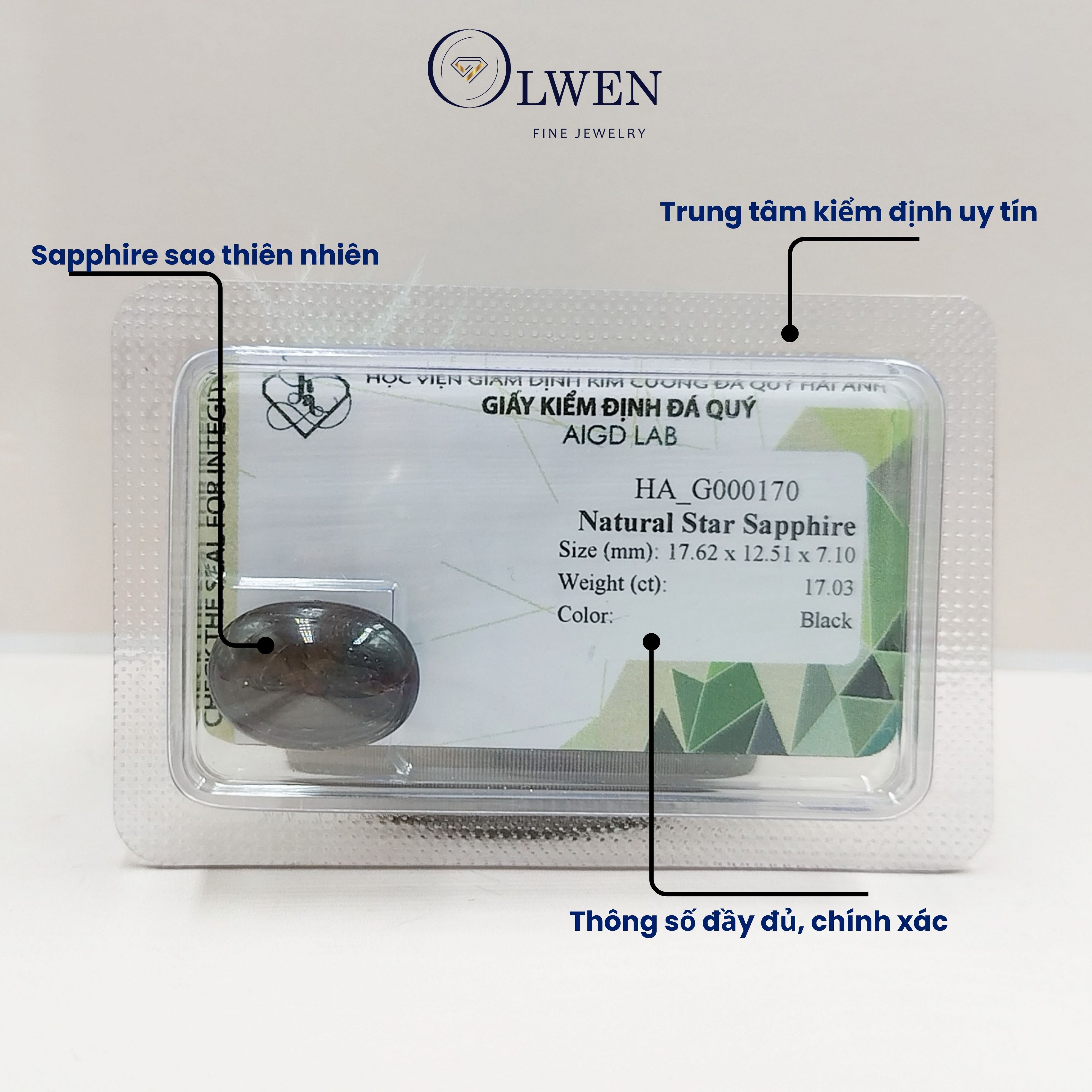 Viên đá Sapphire thiên nhiên HA-G000170