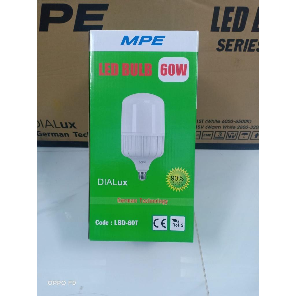 Bóng Đèn led Bulb 60W,  LBD-60T (trắng),  LBD-60V (vàng) - Thương Hiệu MPE