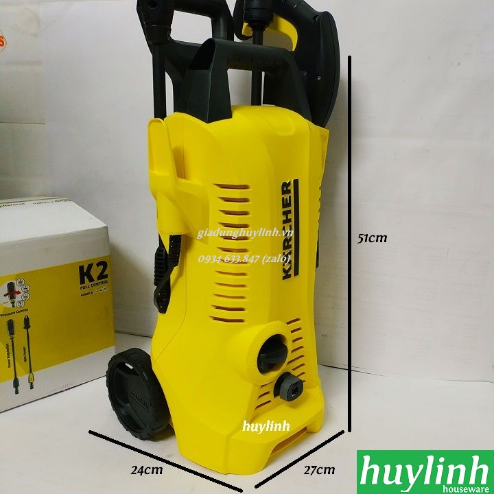 Máy xịt rửa xe cao áp Karcher K2 Premium Full Control - Sản xuất tại Đức-  Hàng chính hãng