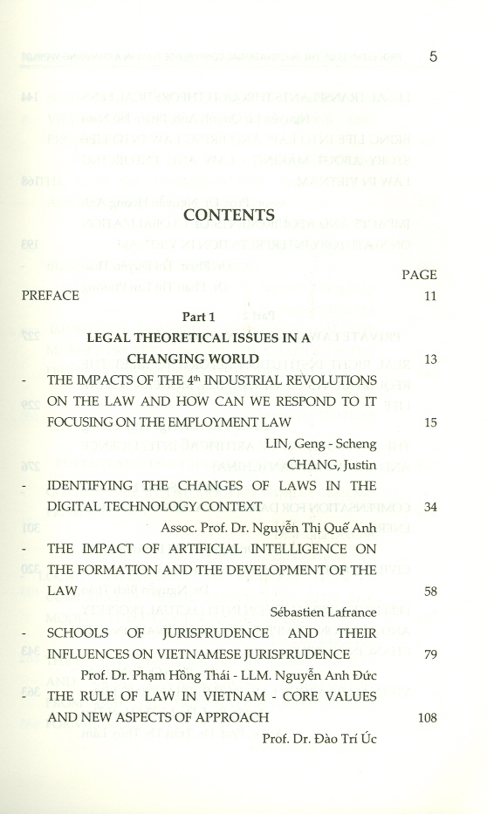 Proceedings Of The International Conference &quot;Law In A Changing World&quot;