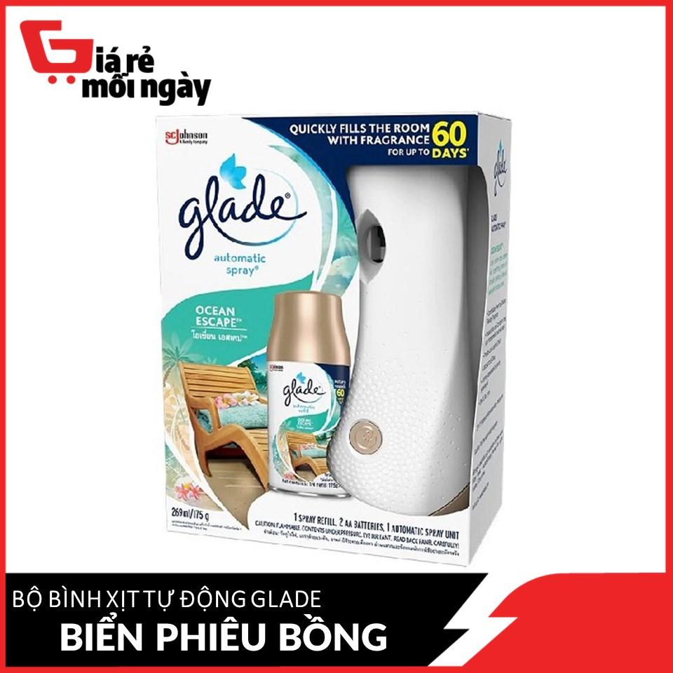 Bộ Bình Xịt Tự Động Glade Hương Biển Phiêu Bồng 3 in 1