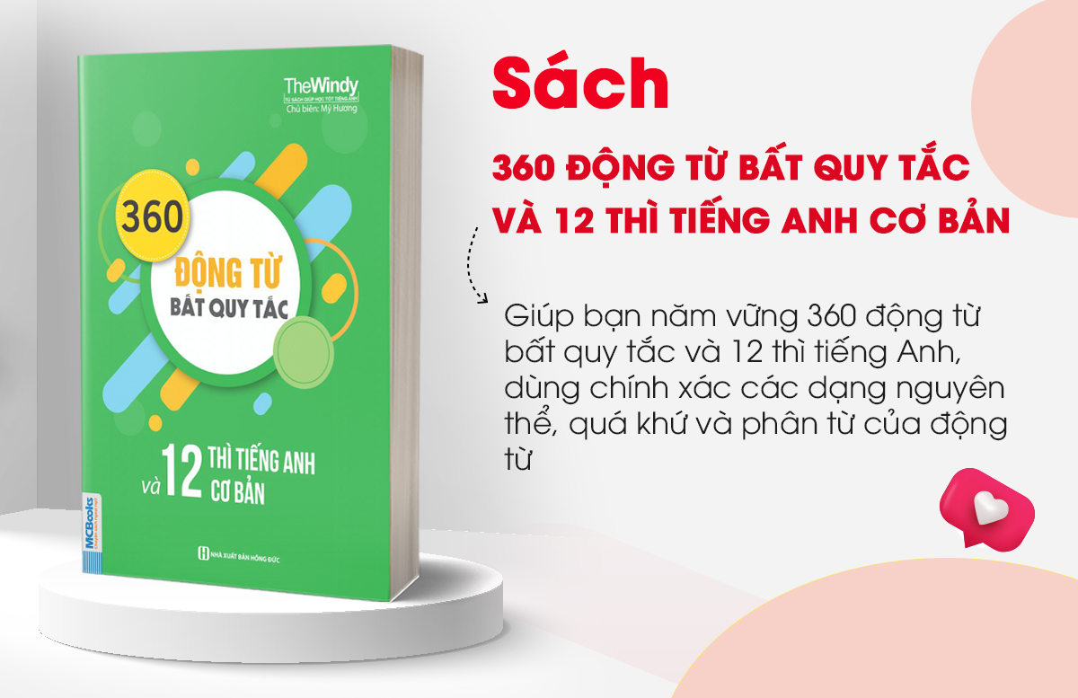 Sách 360 Động Từ Bất Quy Tắc Và 12 Thì Cơ Bản Trong Tiếng Anh Bản Khổ Nhỏ Cho Người Học Cơ Bản