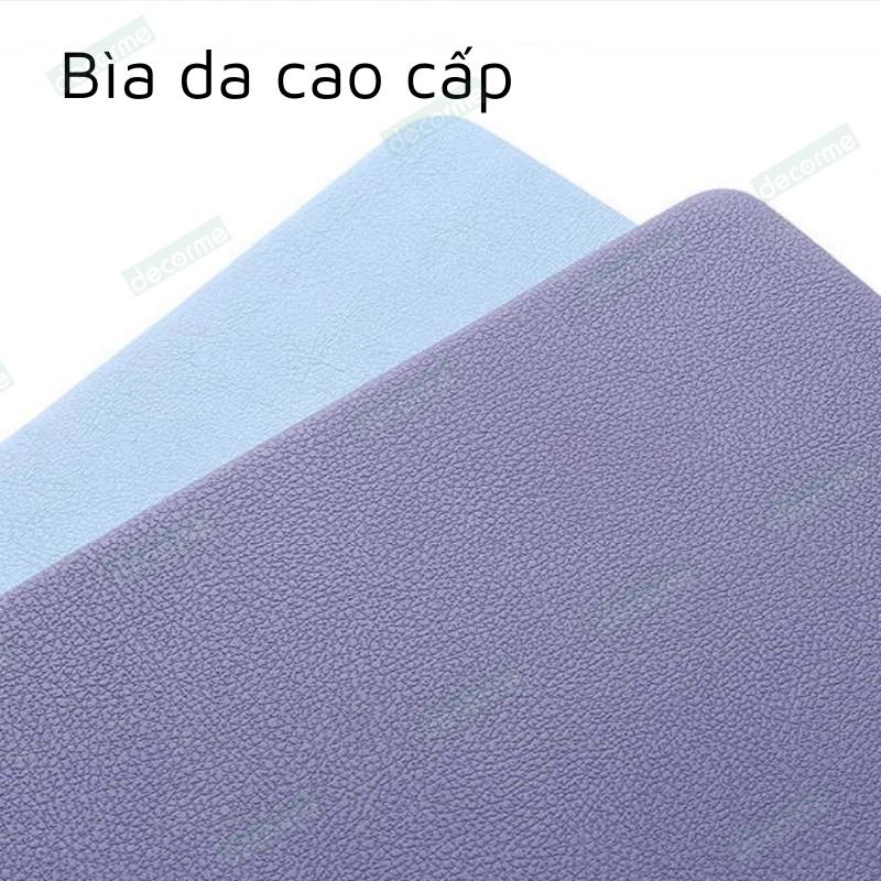 Sổ Tay Vuông Sổ Tay Bullet Journal Ruột Kẻ Ngang Bìa Da Cao Cấp Nhiều Màu Mẫu Decorme