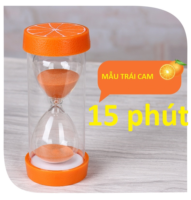 Đồng hồ cát kiểu trái cây 1/3/5/10/15/30 phút mini, đồng hồ hẹn giờ đếm ngược trang trí để bàn cute dễ thương