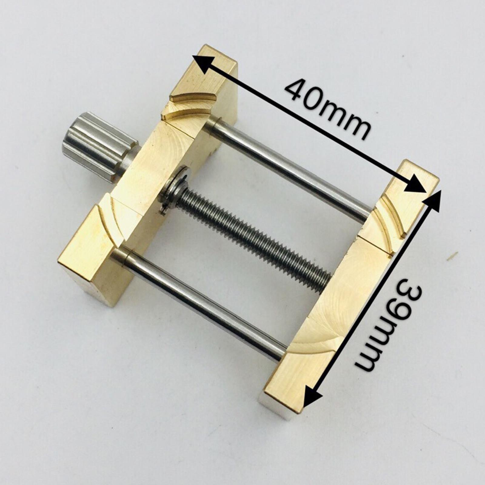 2 Pieces Brass Watch Movement Clip Holder Fixed Base Accessory 2 Seats