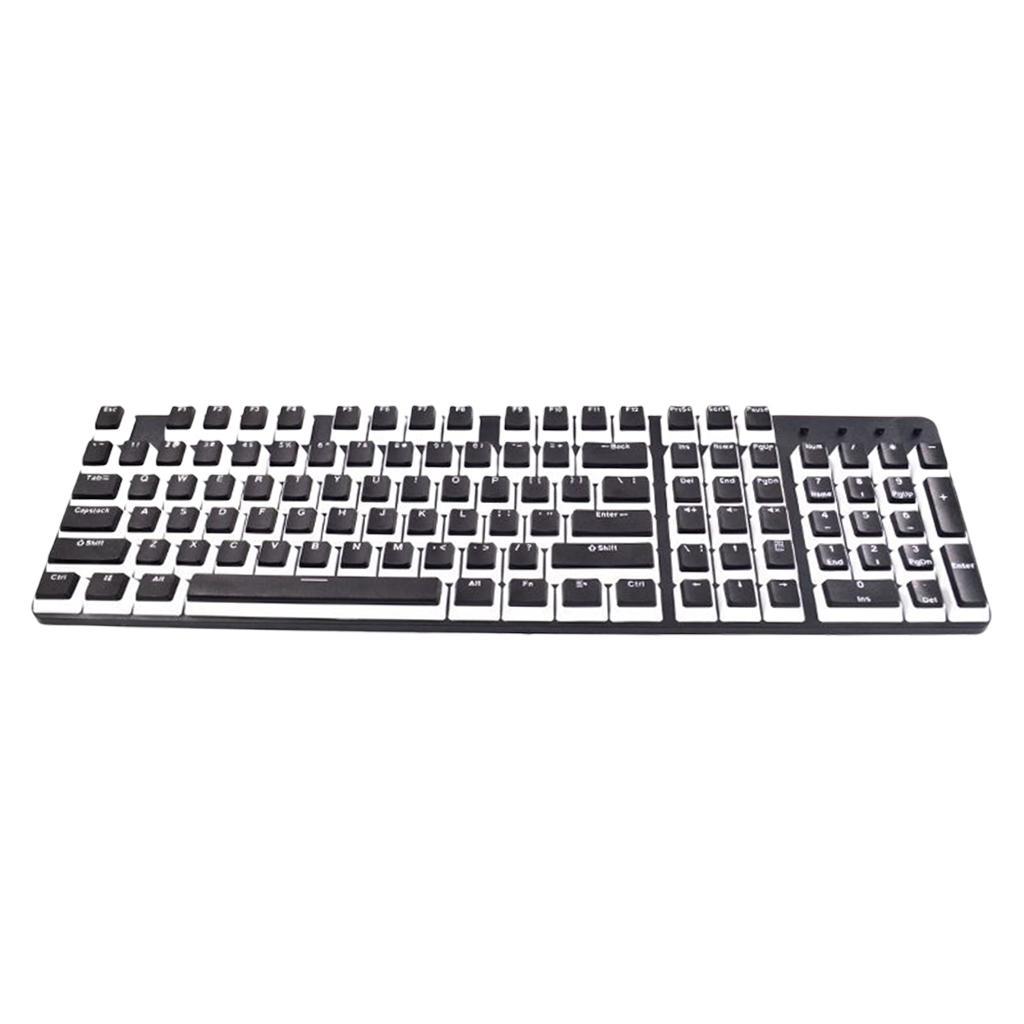 Pudding Keycaps Set 104Keys Doubleshot for Office Home Gaming Typing