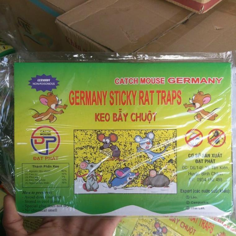 Keo bẫy chuột Gemany Sticky Rat Traps siêu dính 2 miếng - Keo dính chuột chất lượng