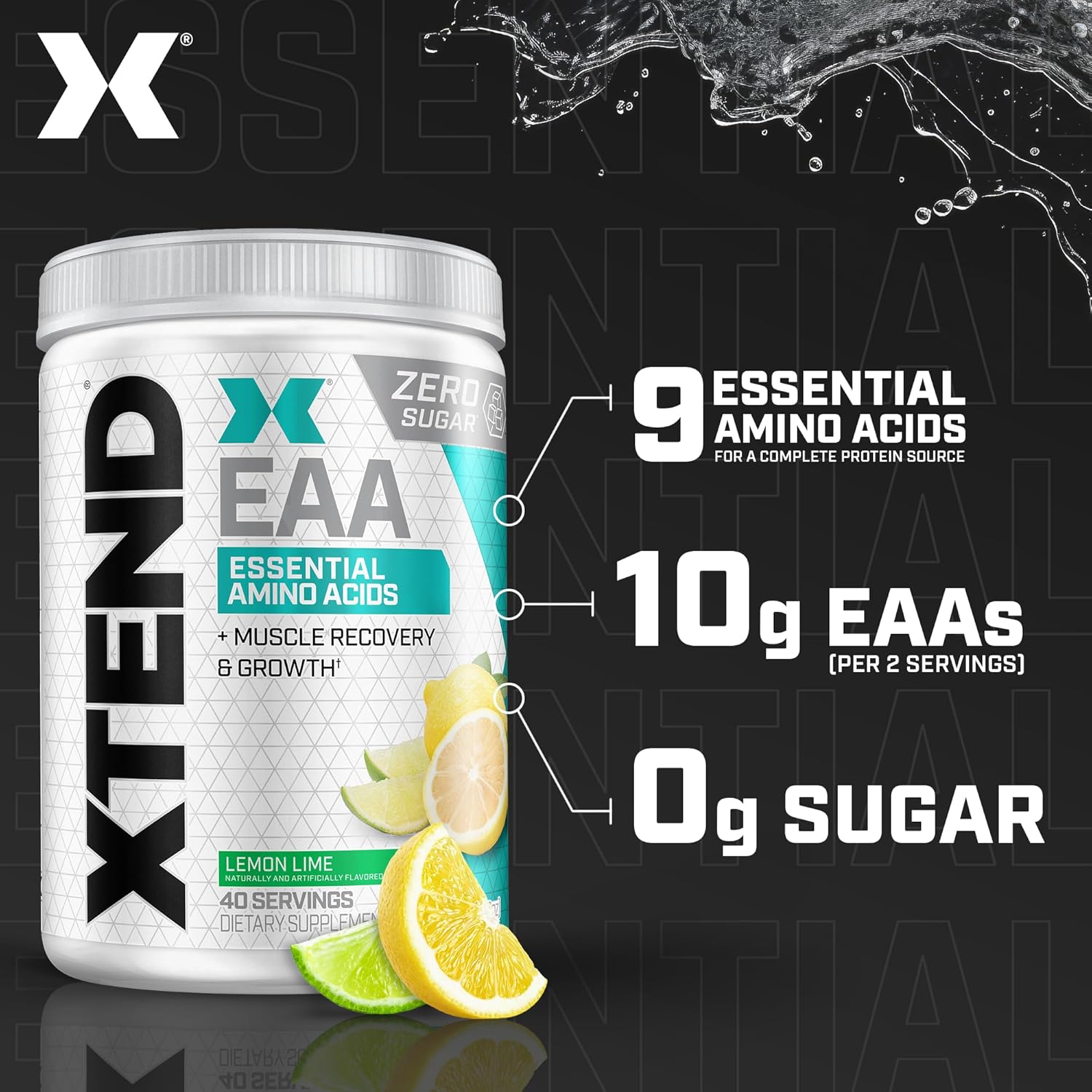 Xtend EAA 40 Lần Dùng – Hỗ Trợ Phục Hồi Cơ, Tăng Sức Bền – Không Đường (~340g)