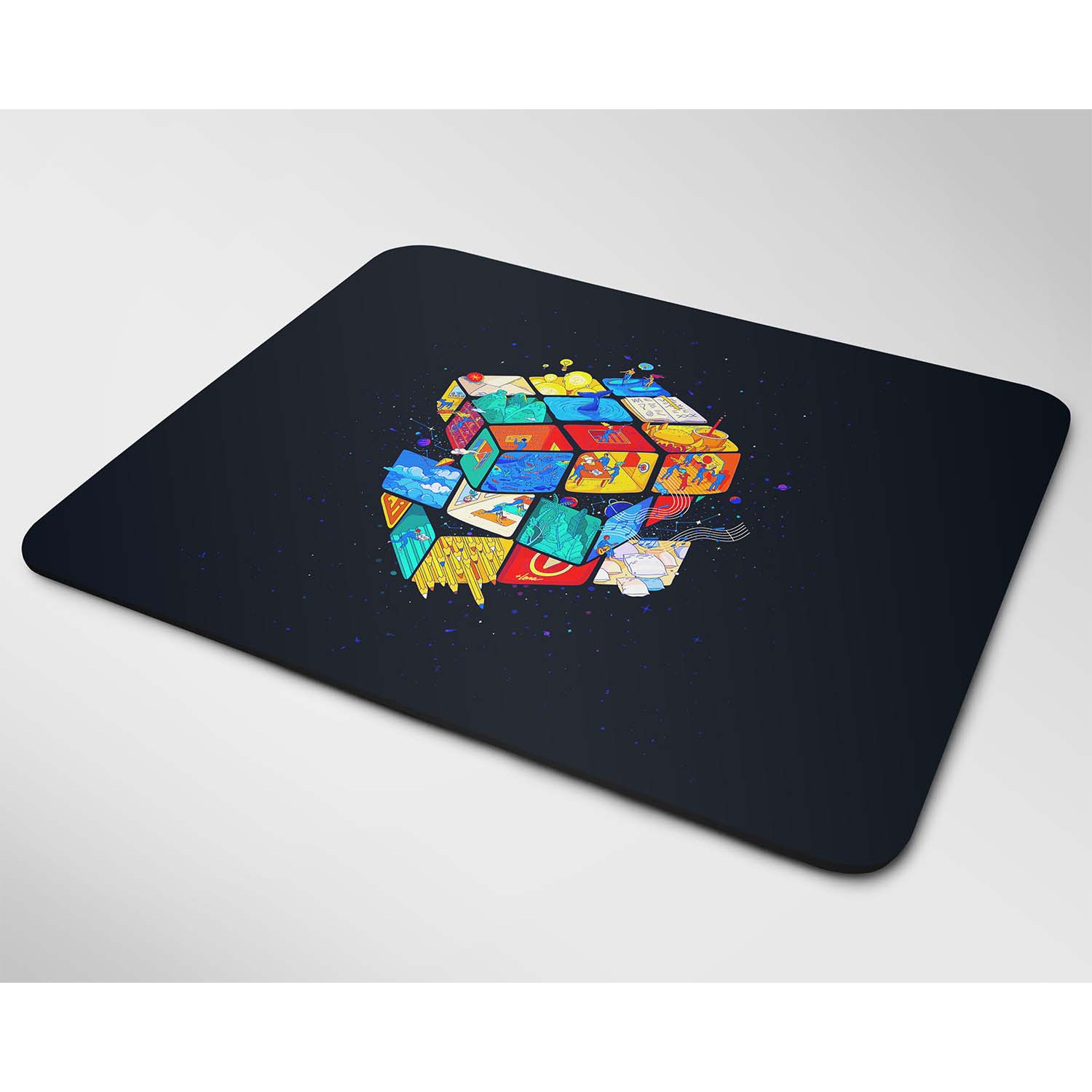 Miếng lót chuột đẹp mẫu Rubik