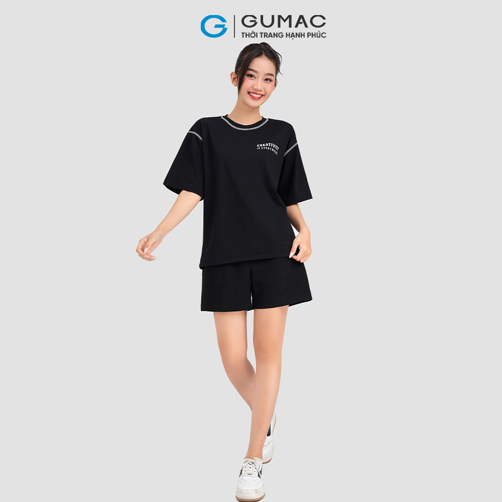 Áo thun nữ chạy viền GUMAC ATD03013