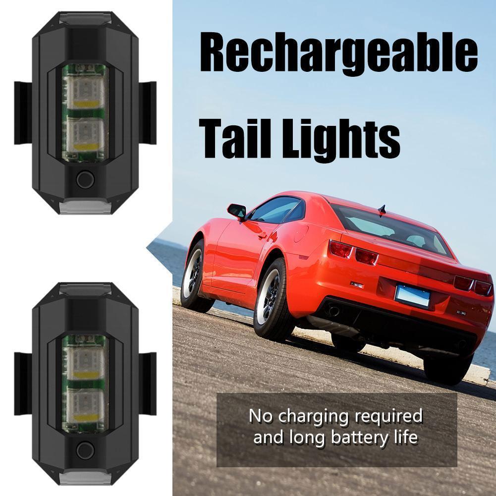 Đèn LED Cảnh Báo Gắn Đuôi Xe Máy Chống Va Chạm 7 Màu