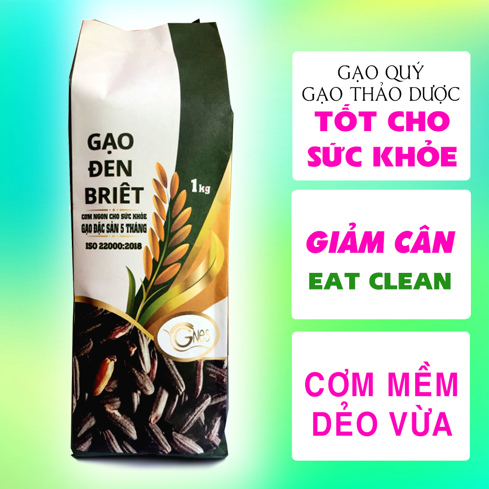 Combo 5kg Gạo lứt đen gạo thảo dược hữu cơ BRIẾT, GẠO ĐEN BRIET, Gạo Thực dưỡng, Gạo cho người tiểu đường, gạo Eat Clean, Gạo giảm cân, Vietnam Black Rice, Vietnamese Black Rice, Gạo quý, Gạo lúa dài ngày, Gạo DAKLAK, Gạo Đồng Bào, Gạo Lúa 5 tháng