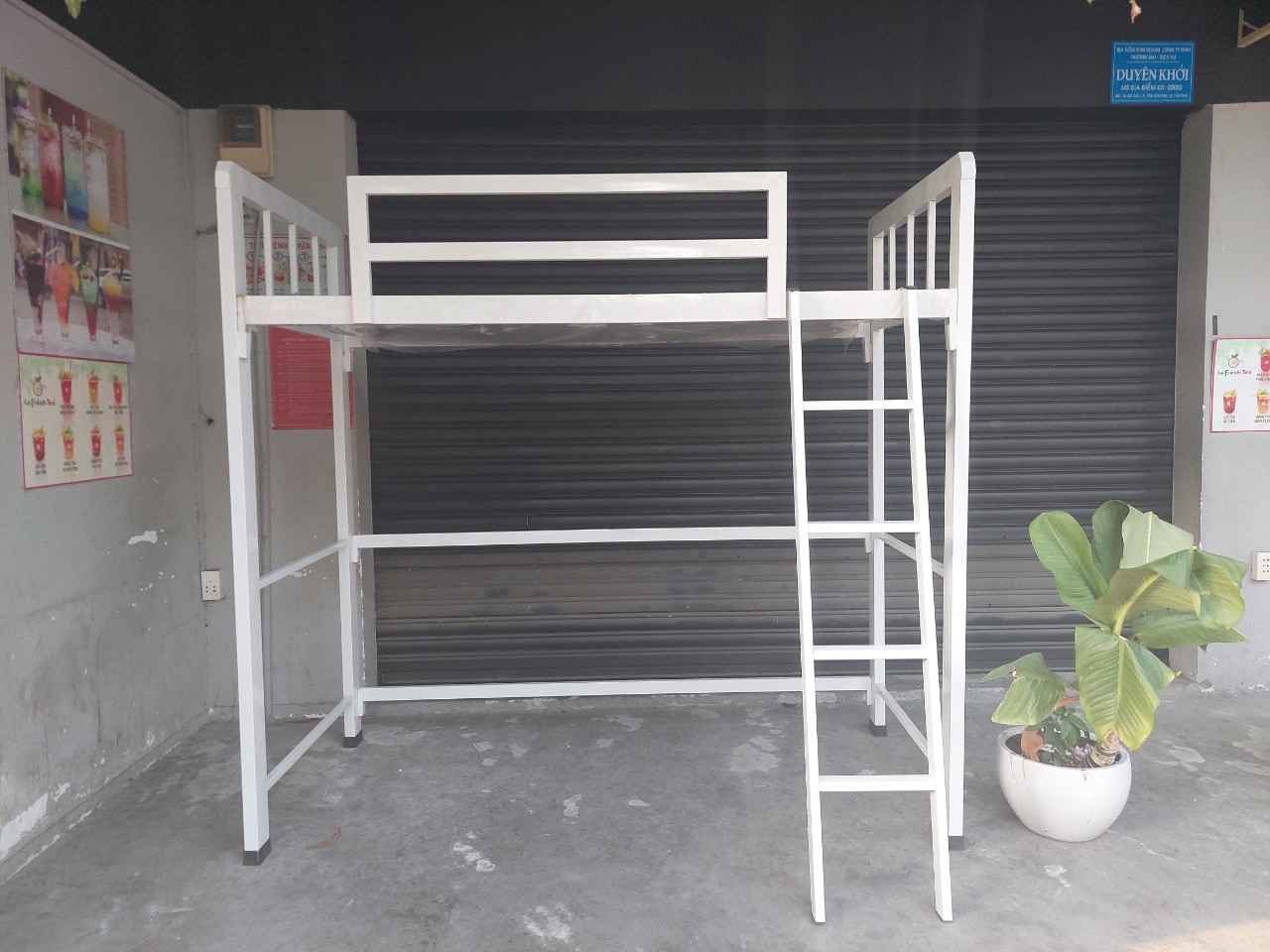 Giường sắt hộp 1 tầng trên Cao cấp - Nội Thất Đại Thành