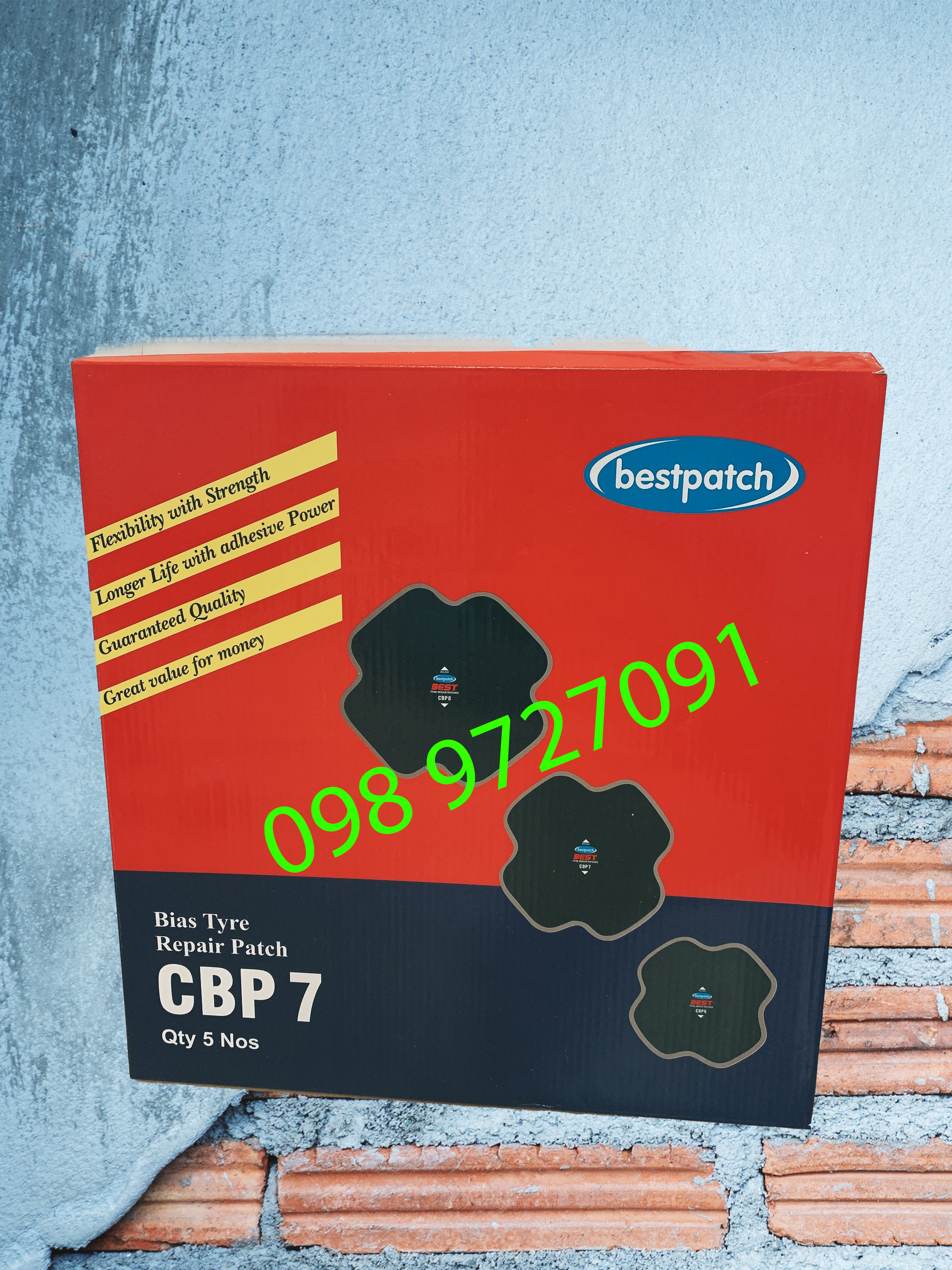 Miếng vá bố chéo dùng cho lốp nylon xe ôtô, máy cày - Kích thước 300x300mm