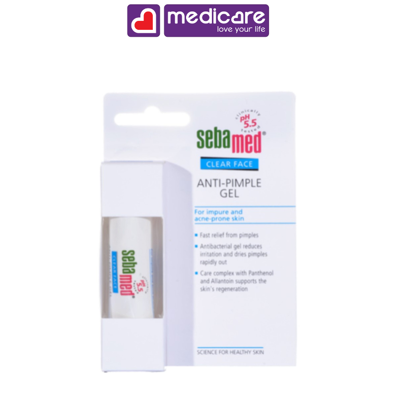 Gel chấm mụn SEBAMED kháng khuẩn và làm dịu da Ph5.5 10ml