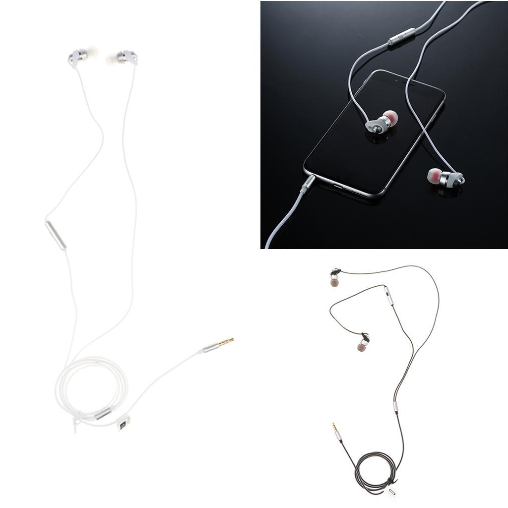 Universal In-Ear Headphones Wired Earbuds Heavy Bass Earphones Headset Black