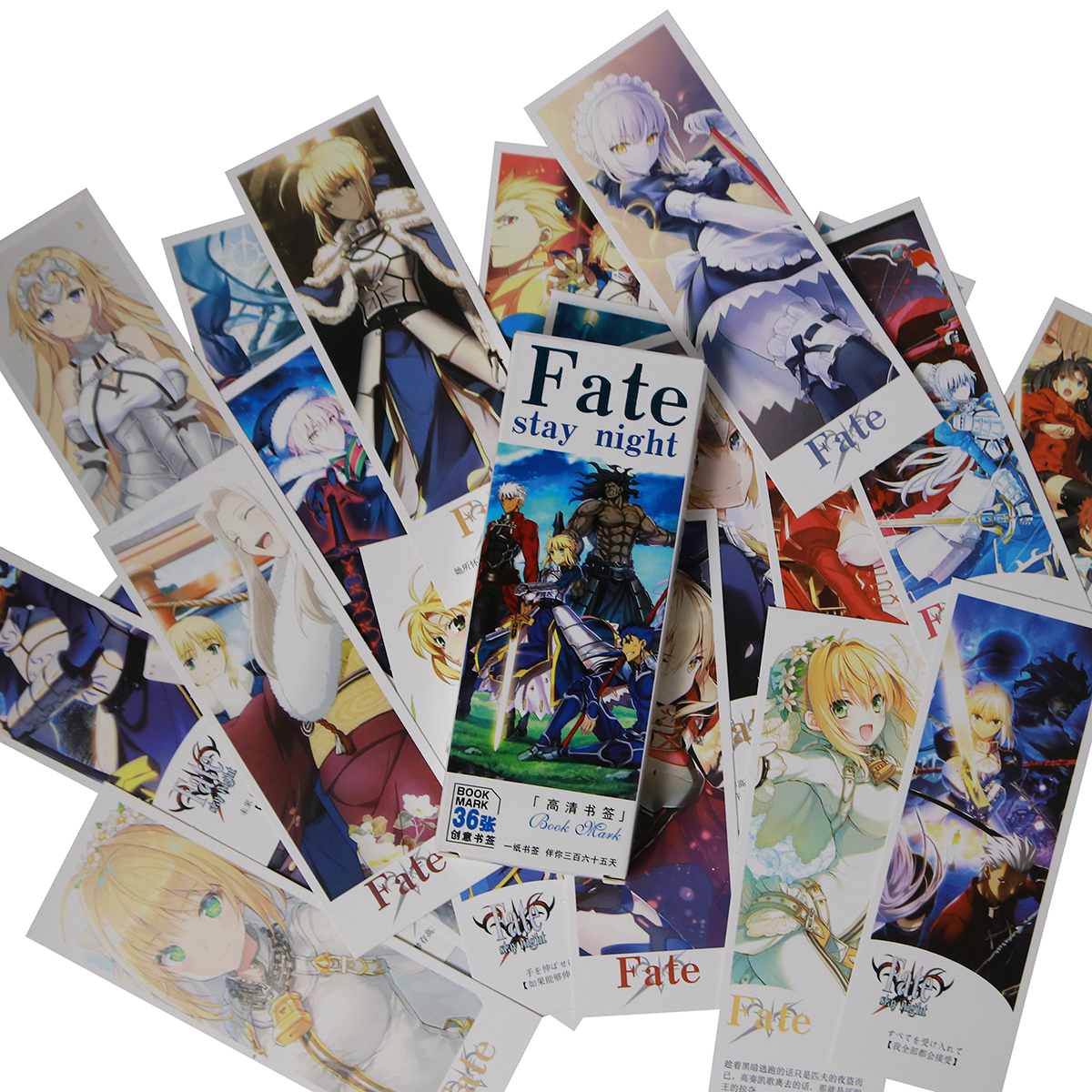 Hộp 36 Bookmark Đánh Dấu Sách Fate Stay Night