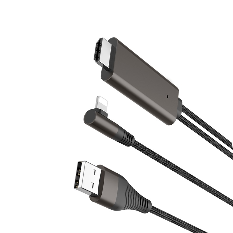 CÁP HDMI IPHONE HOCO UA14 - DÀI 2.0M - MÀU ĐEN - HÀNG CHÍNH HÃNG