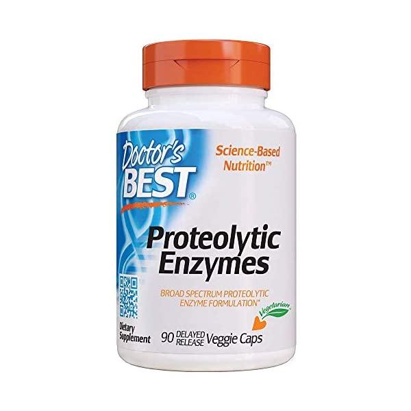 Doctor's Best Proteolytic enzymes, Digestion, Muscle, Joint, Non-GMO, Gluten Free, Vegetarian, 90 Veggie Caps