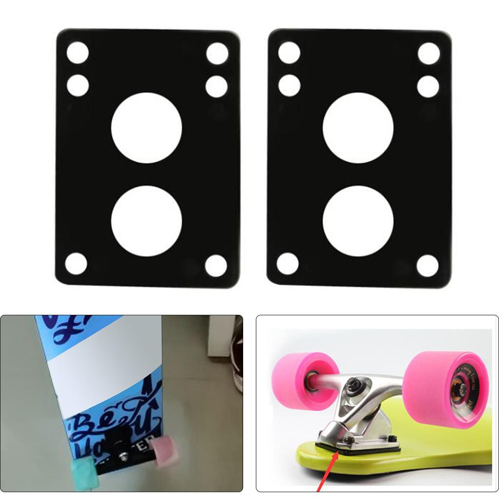 2Pack Longboard Skateboard Riser Pads Hardware Set Shock Pad for Men Women Outdoor Skateboarding Accessories