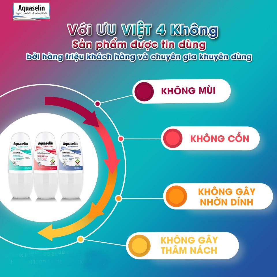 Lăn nách dành cho nam 20ml - Aquaselin - Combo 3 hộp