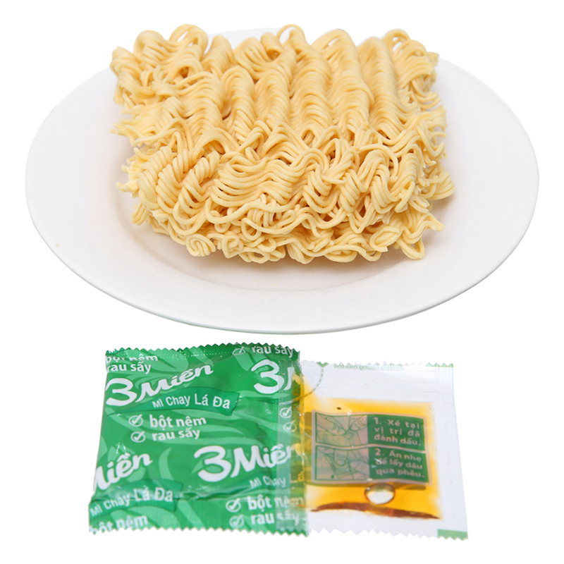 Thùng 30 Gói Mì Reeva 3 Miền Chay Lá Đa 65G