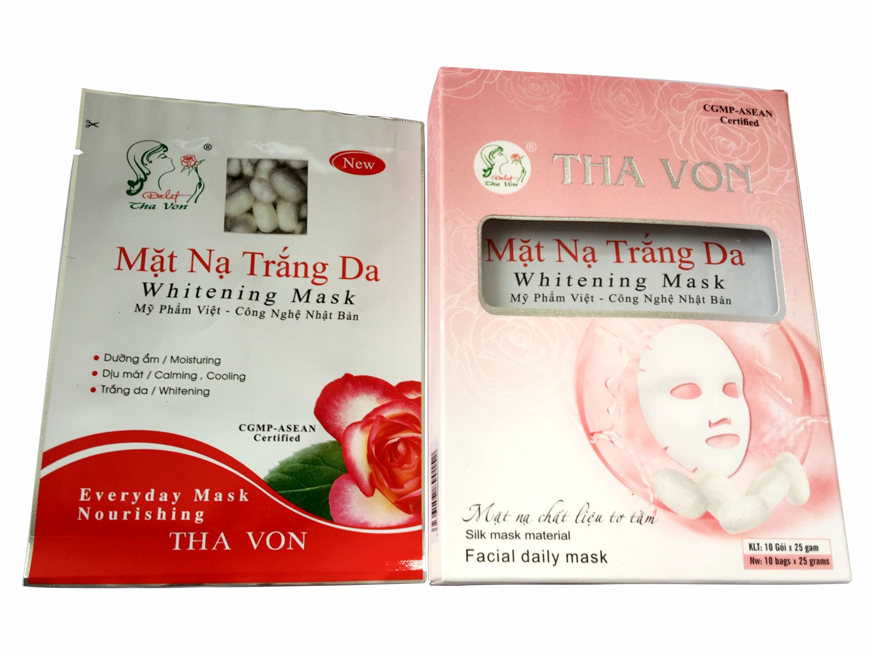 Mặt Nạ Dưỡng Trắng Hộp 10 Gói chất liệu lụa