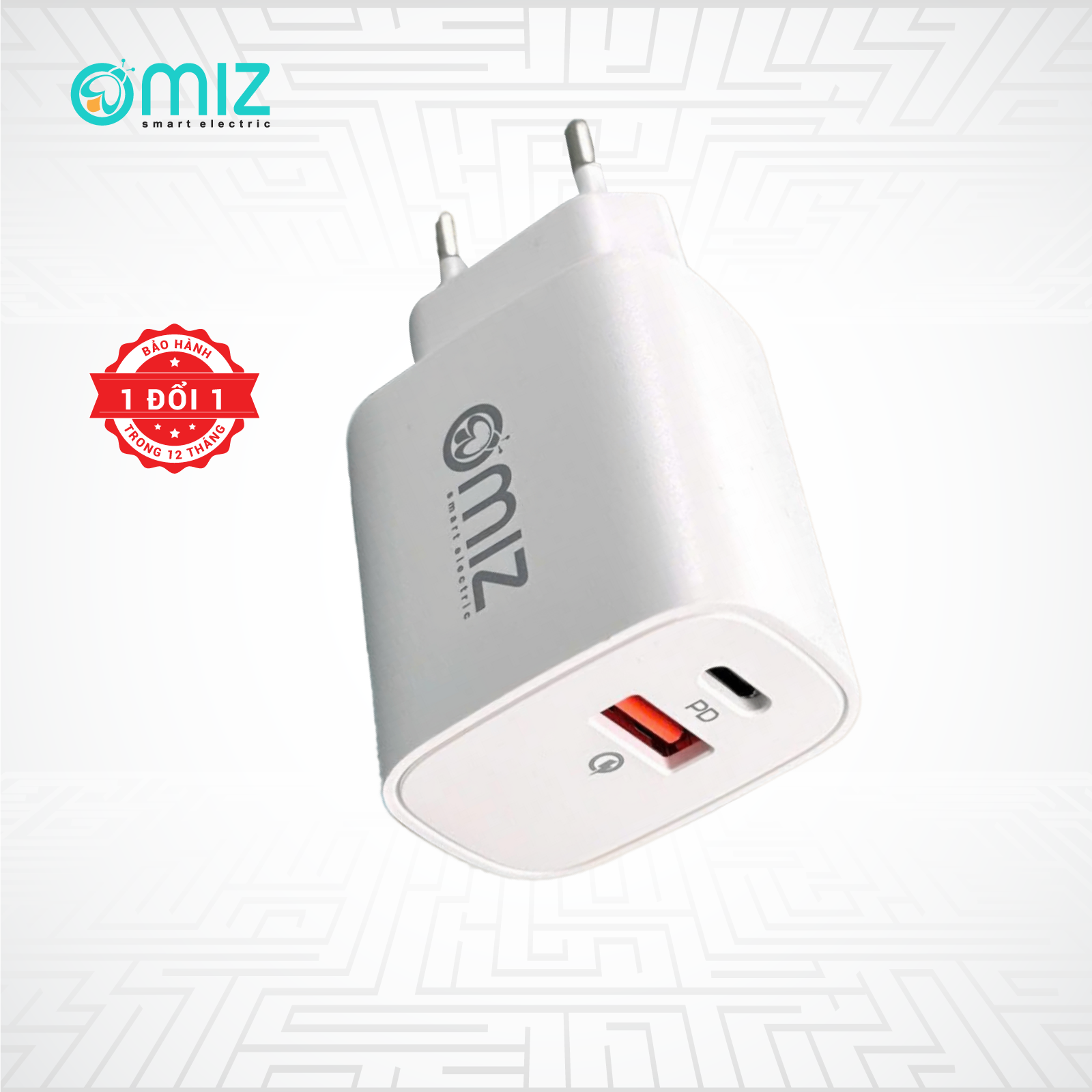 Củ Sạc Nhanh Du Lịch Omiz OMC-01 - Sạc Đa Năng 20W, Nhỏ Gọn, An Toàn - Hàng chính hãng