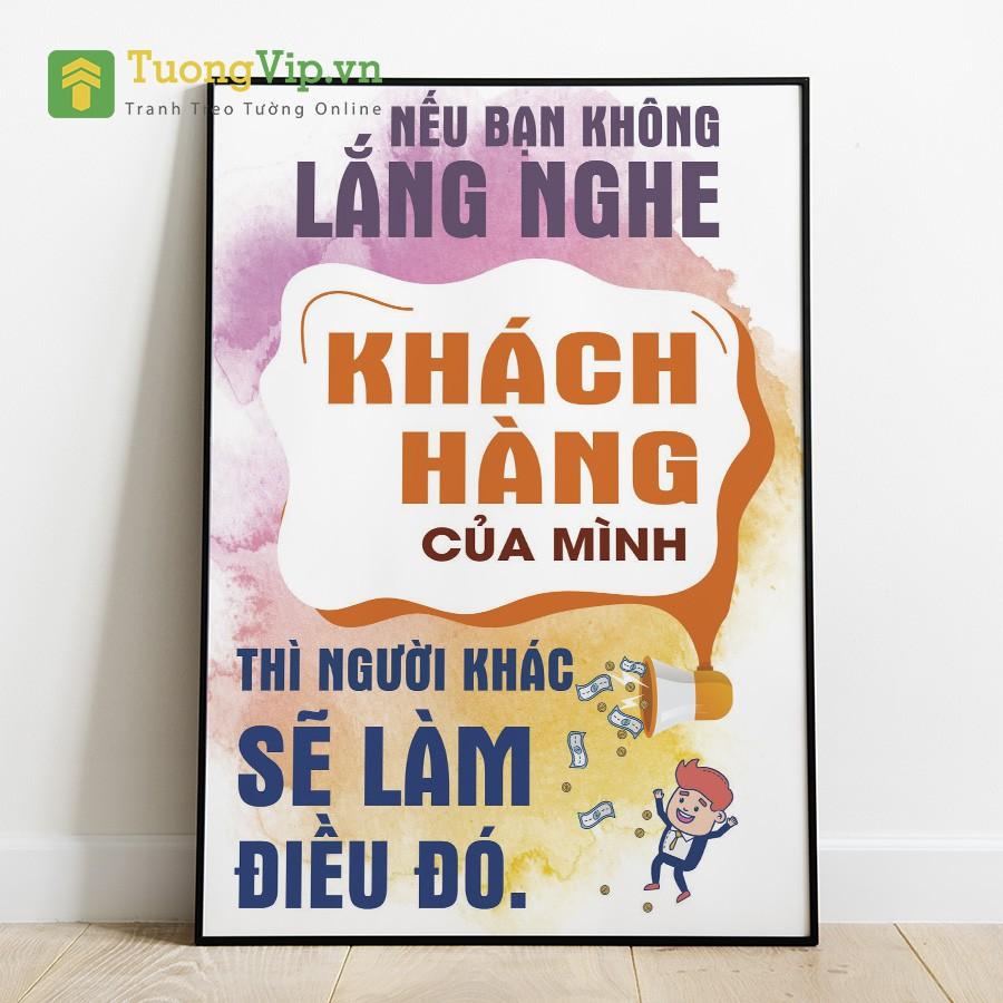 Tranh Canvas - Tranh Treo Tường Slogan Tạo Động Lực 6 - Tặng Kèm Đinh Đóng Tường Không Cần Khoan