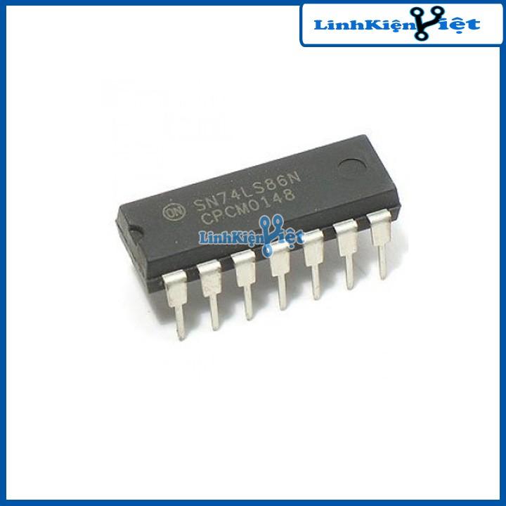 Ic chức năng 74LS86 chân cắm DIP14