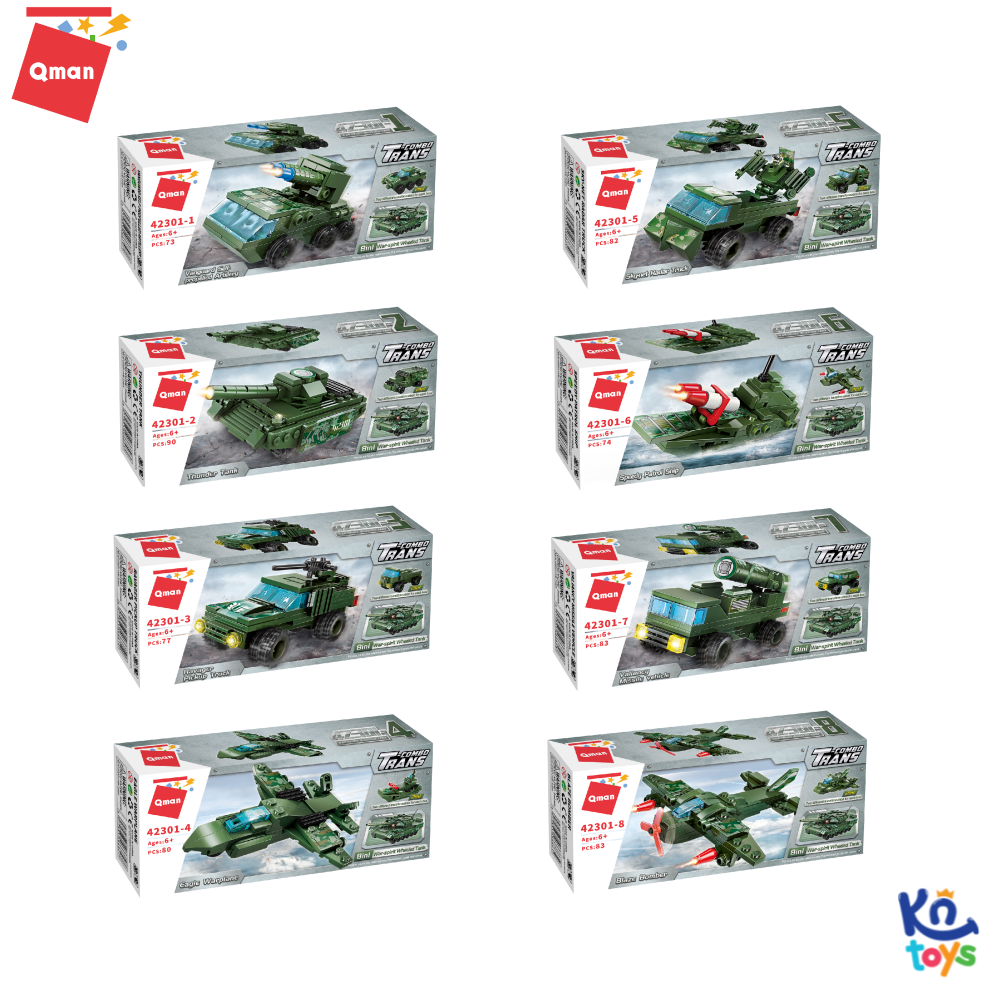 Đồ chơi lắp ráp, xếp hình chủ đề quân sự Qman 42301 – Xe Tăng Quân Sự