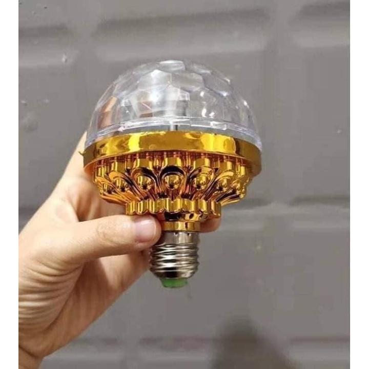 Đèn cầu xoay mini Ánh Sáng 7 màu quẩy theo điệu nhạc nhạc sử dụng đui xoáy E27