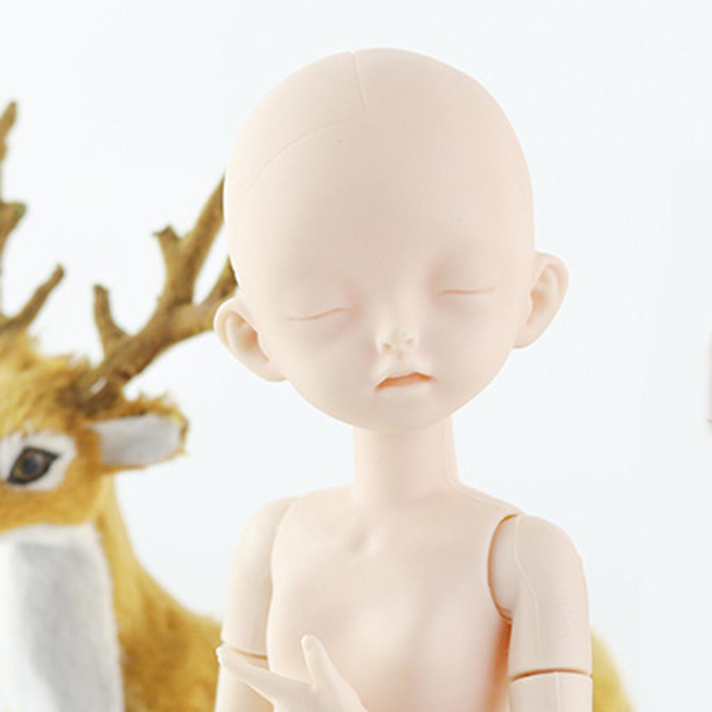 1/6 Joint Dolls Head Mold DIY Dolls Accessory White Skin