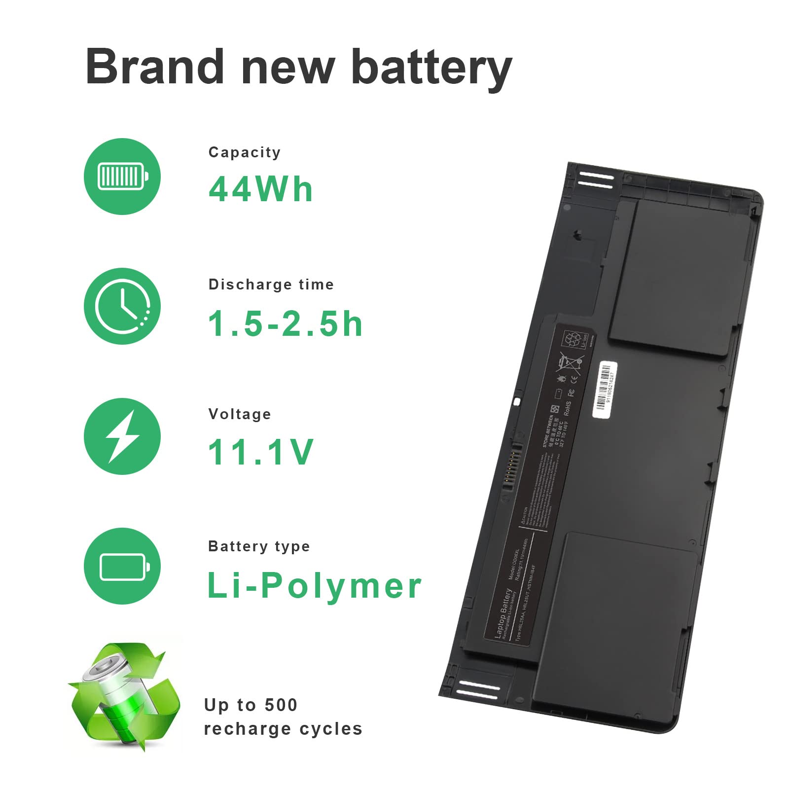 Pin Cho Laptop HP Elitebook Revolve 810 G1 G2 Series ODO6XL 698750-171 698750-1C1 698943-001 H6L25AA H6L25UT HSTNN-IB4F HSTNN-W91C - OD06XL OD06  Hàng Nhập Khẩu New Seal