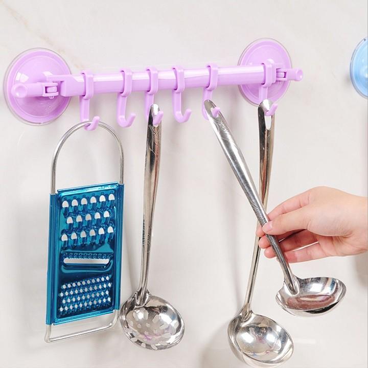 Combo 3 móc treo đồ hút chân không nhà bếp, nhà tắm đa năng nhựa PP