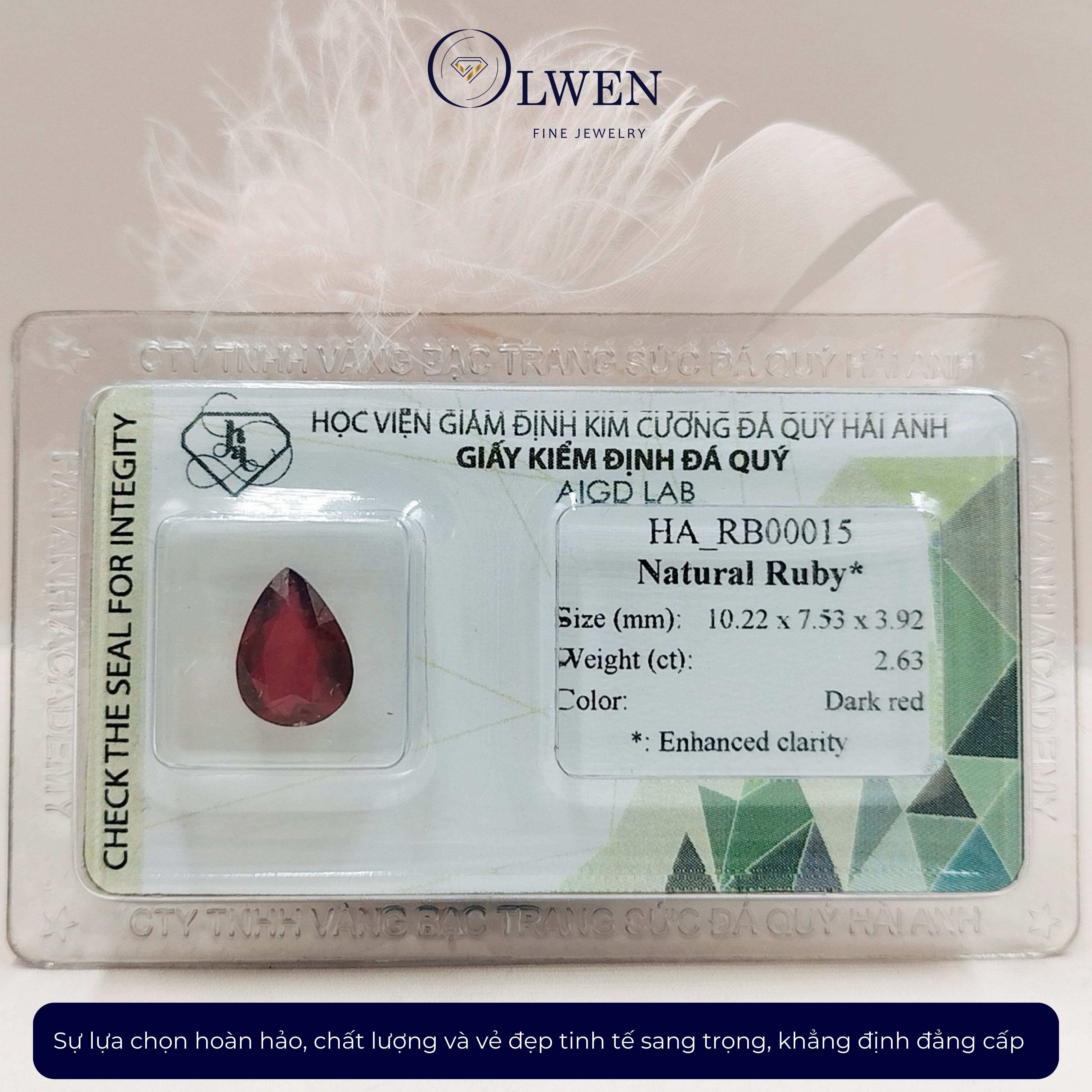 Viên đá Ruby thiên nhiên cắt giác_HA_RB00015