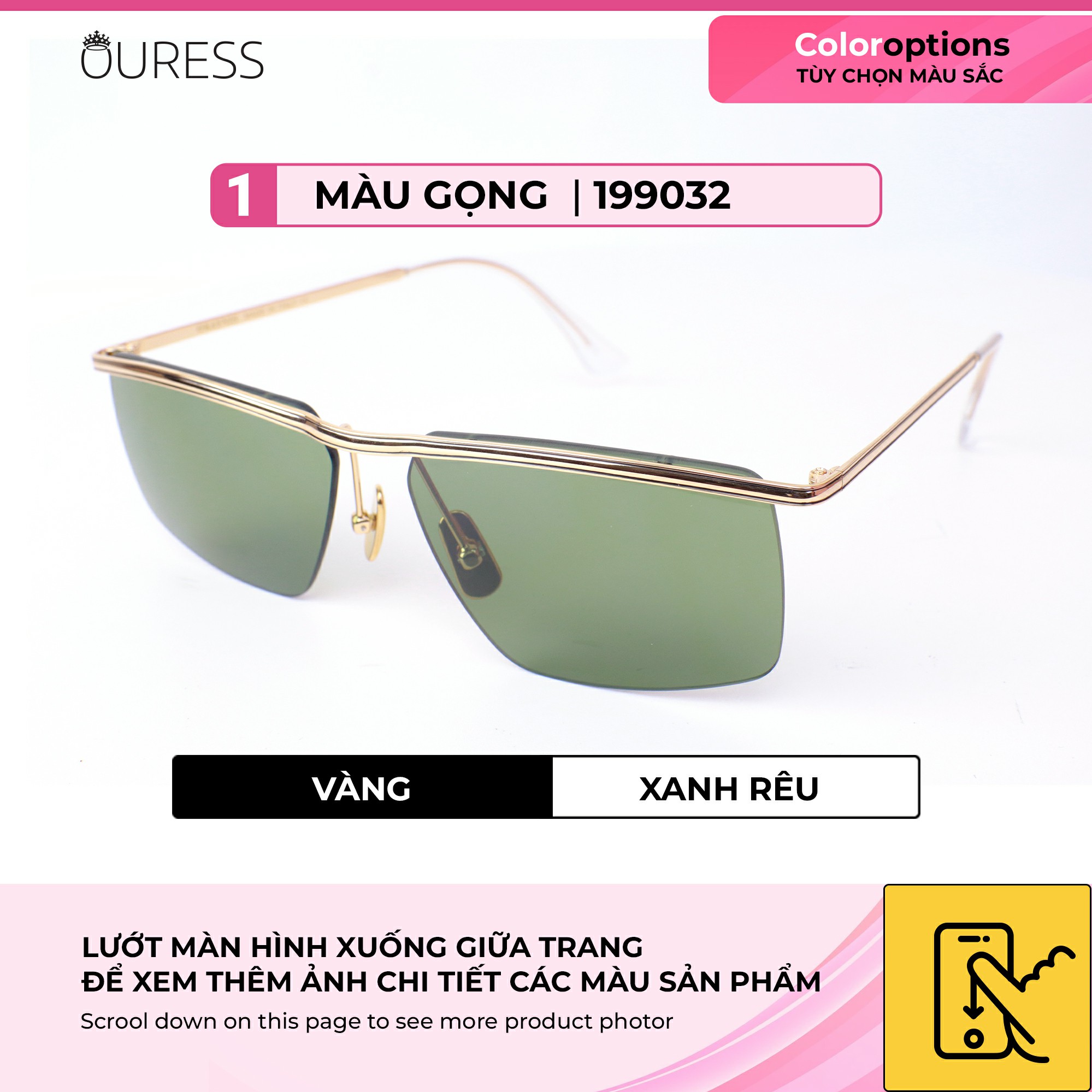 Kính mát nam titanium siêu nhẹ siêu thời trang 199032