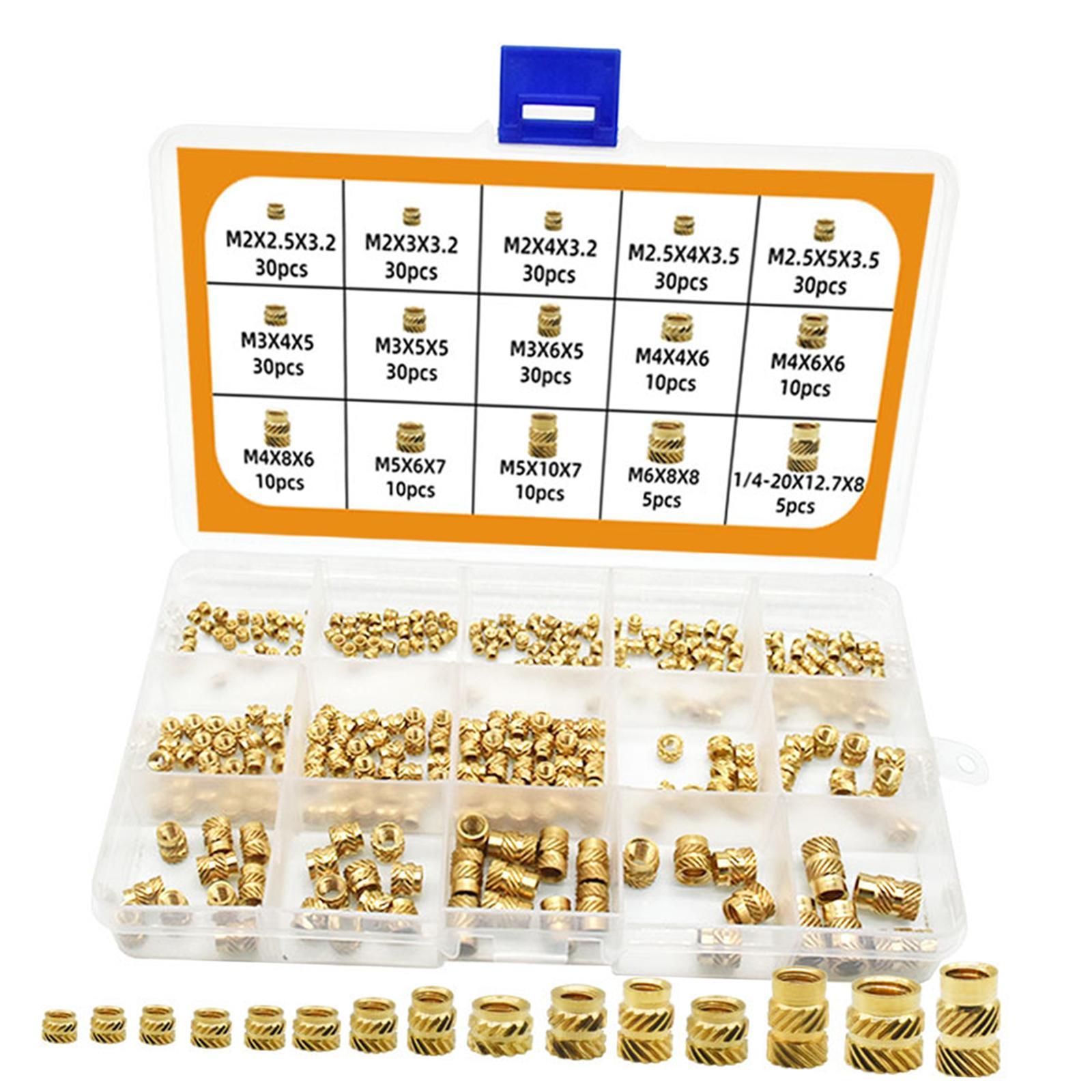 M2 M2.5 M3 M4 M5 M6 Copper Female Thread Knurled Nut Assortment Hydraulic Welded Joint Injection Molding for 3D Printing Injection Molding