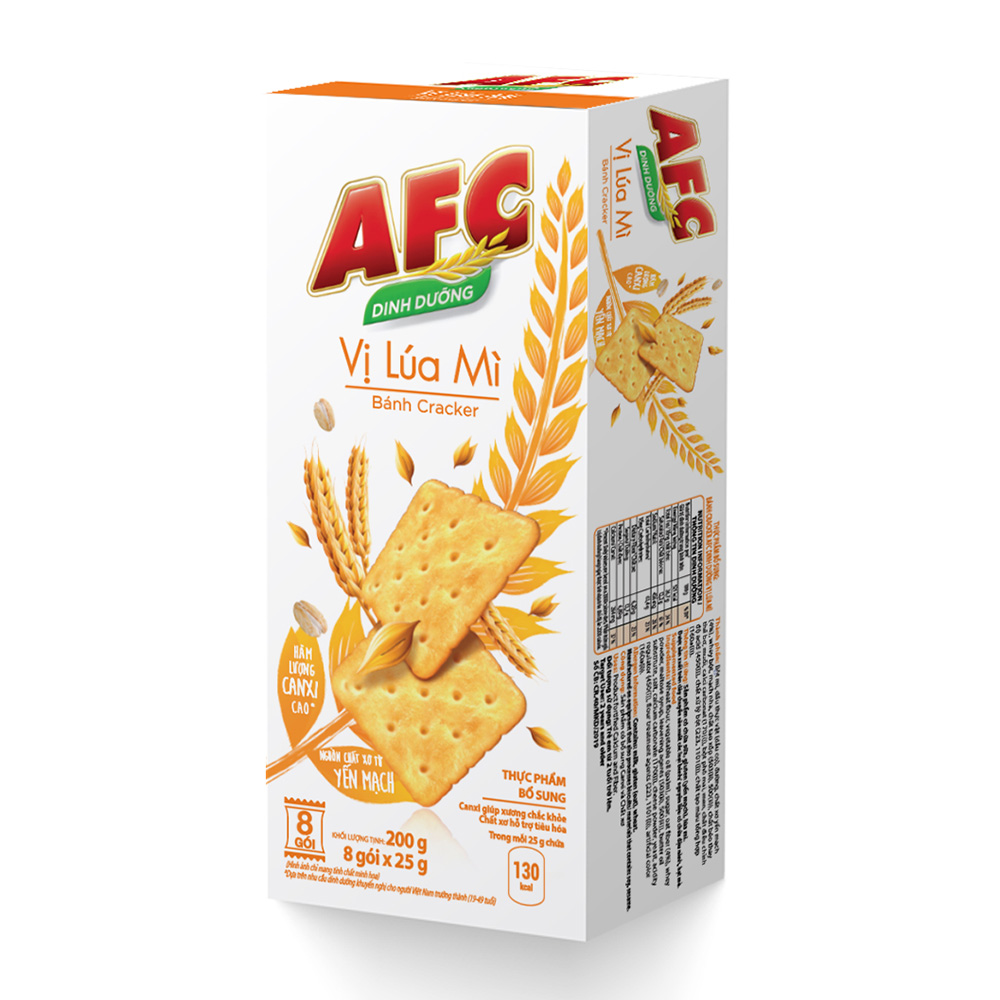 Combo 2 Hộp Bánh Dinh Dưỡng AFC Vị Rau và Vị Lúa Mì