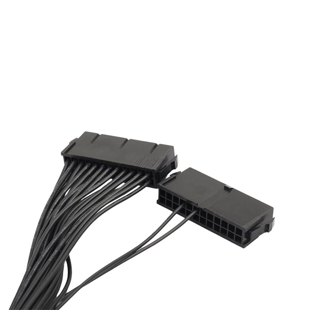 24PIN  Dual PSU Multiple Power Supply Splitter Adapter 30cm Cable Cord