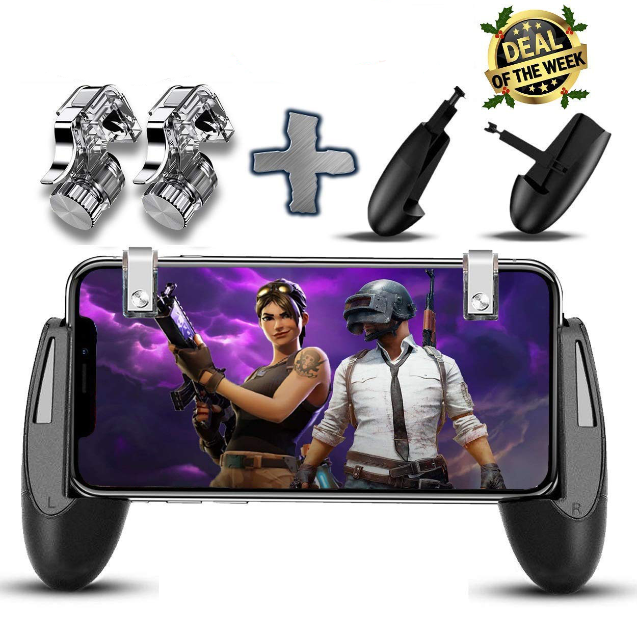 COMBO PUBG Bộ Tay Cầm Chơi Game Trứng + Bộ 2 Nút Controller Chơi Game PUBG R11