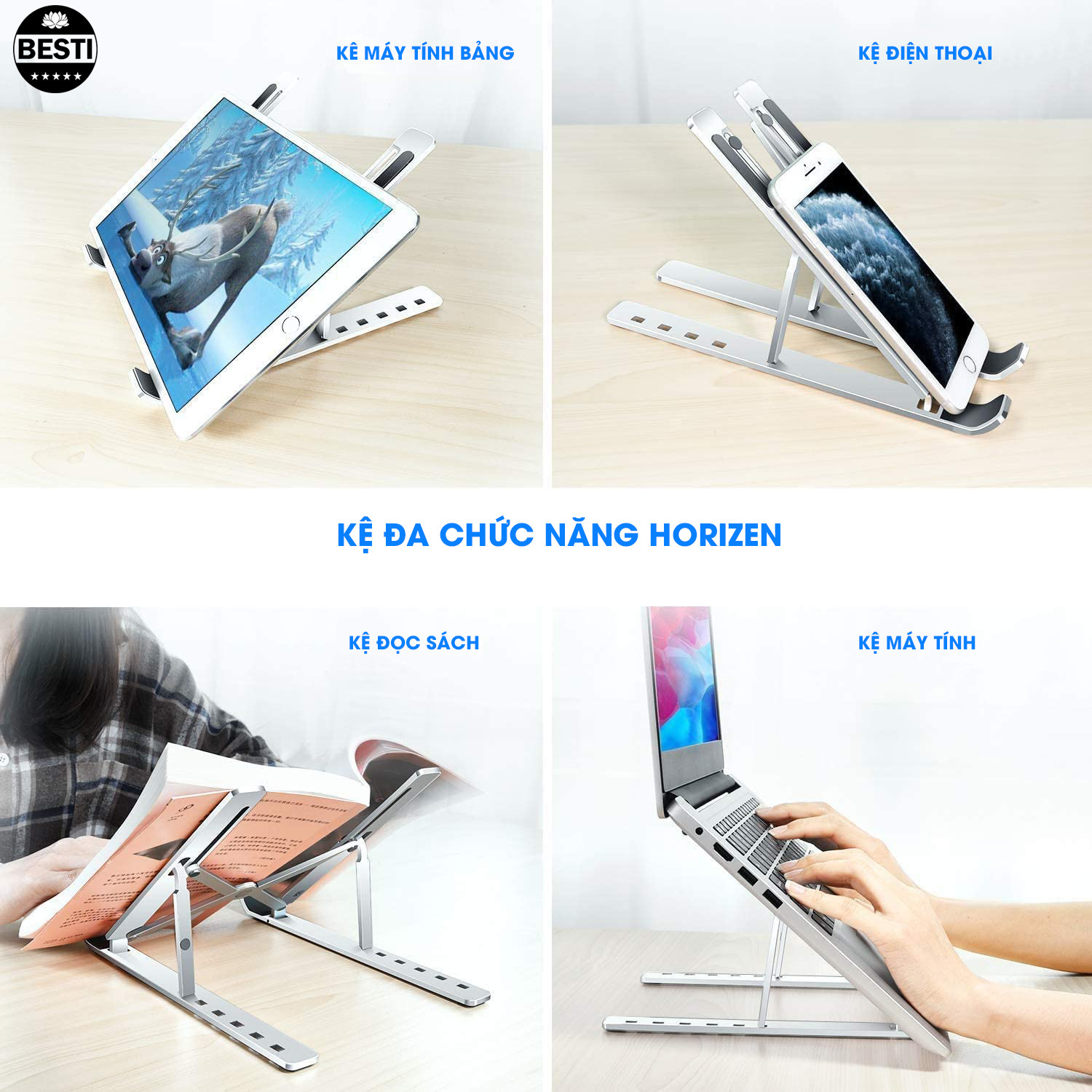 Giá Đỡ Laptop, Máy Tính Bảng  Có Thể Gấp Gọn- Hàng Chính Hãng- Giao Màu Ngẫu Nhiên