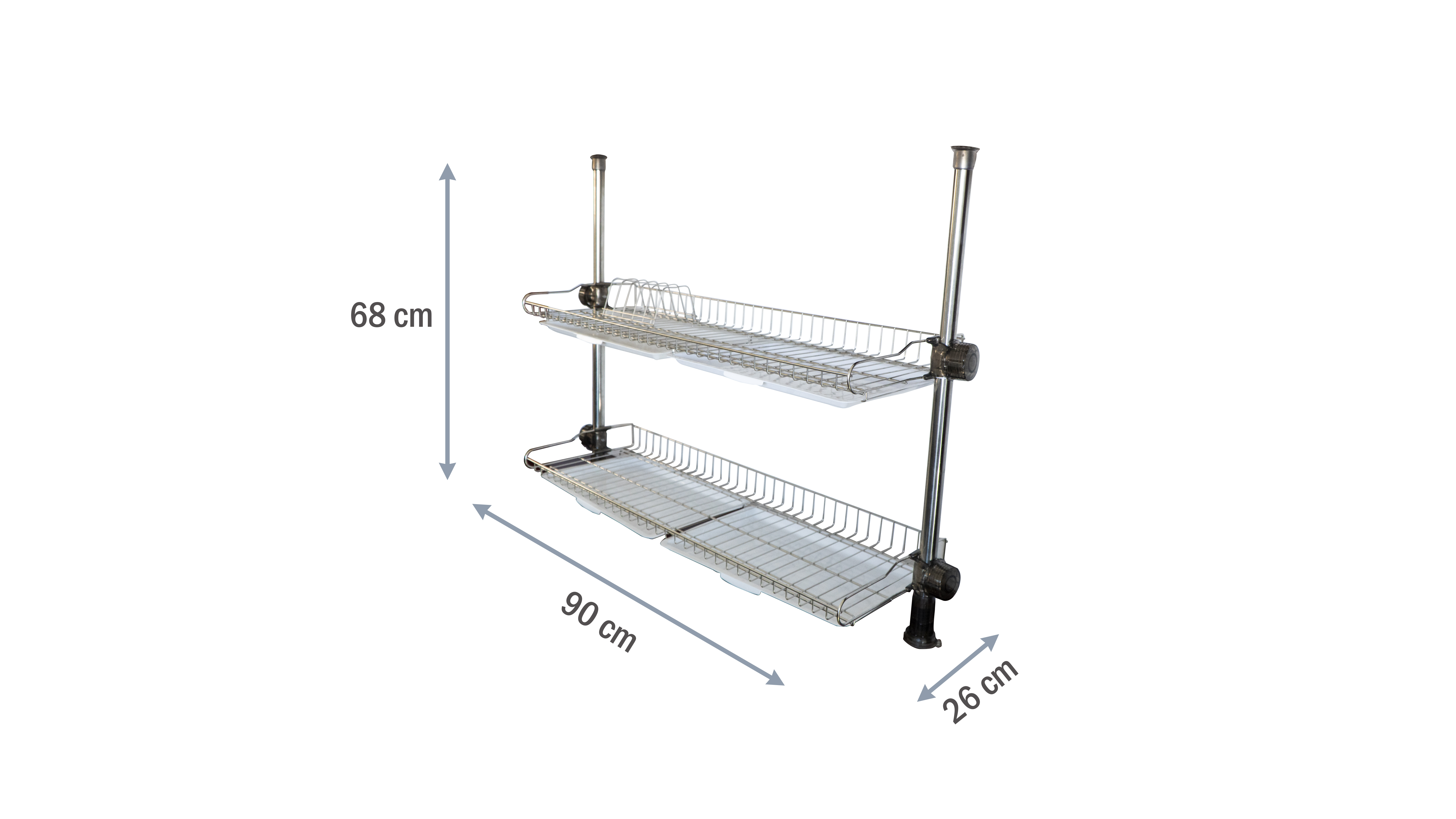 KỆ CHÉN INOX 2 TẦNG THAY ĐỔI ĐƯỢC ĐỘ CAO. MẪU HÀN QUỐC. CỰC KỲ PHONG CÁCH VÀ CHẤT LƯỢNG