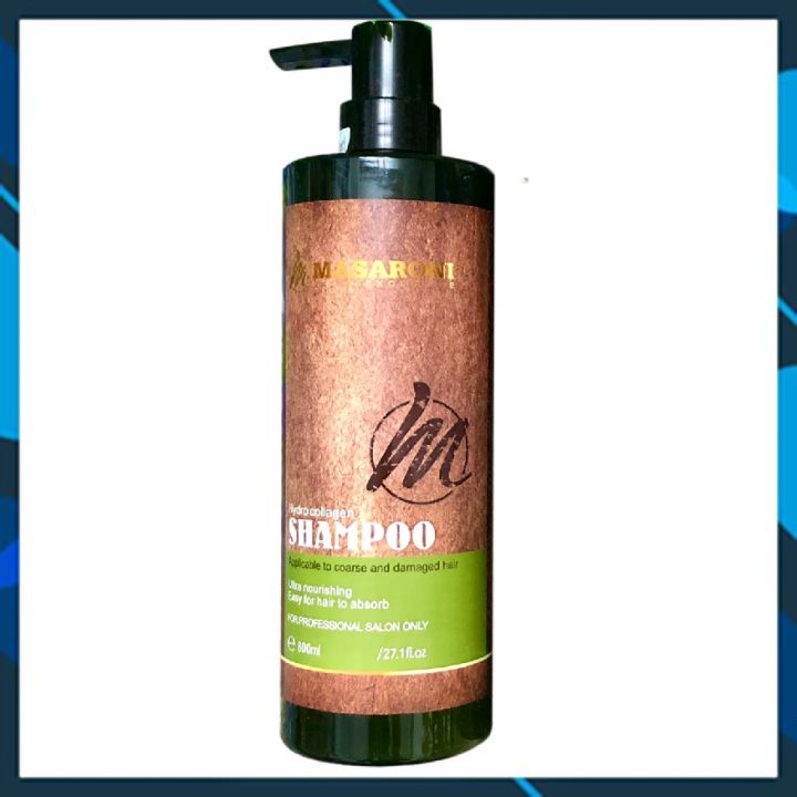Dầu gội Masaroni Rich Biotin Hydro Collagen Shampoo phục hồi siêu mượt tóc Canada 800ml