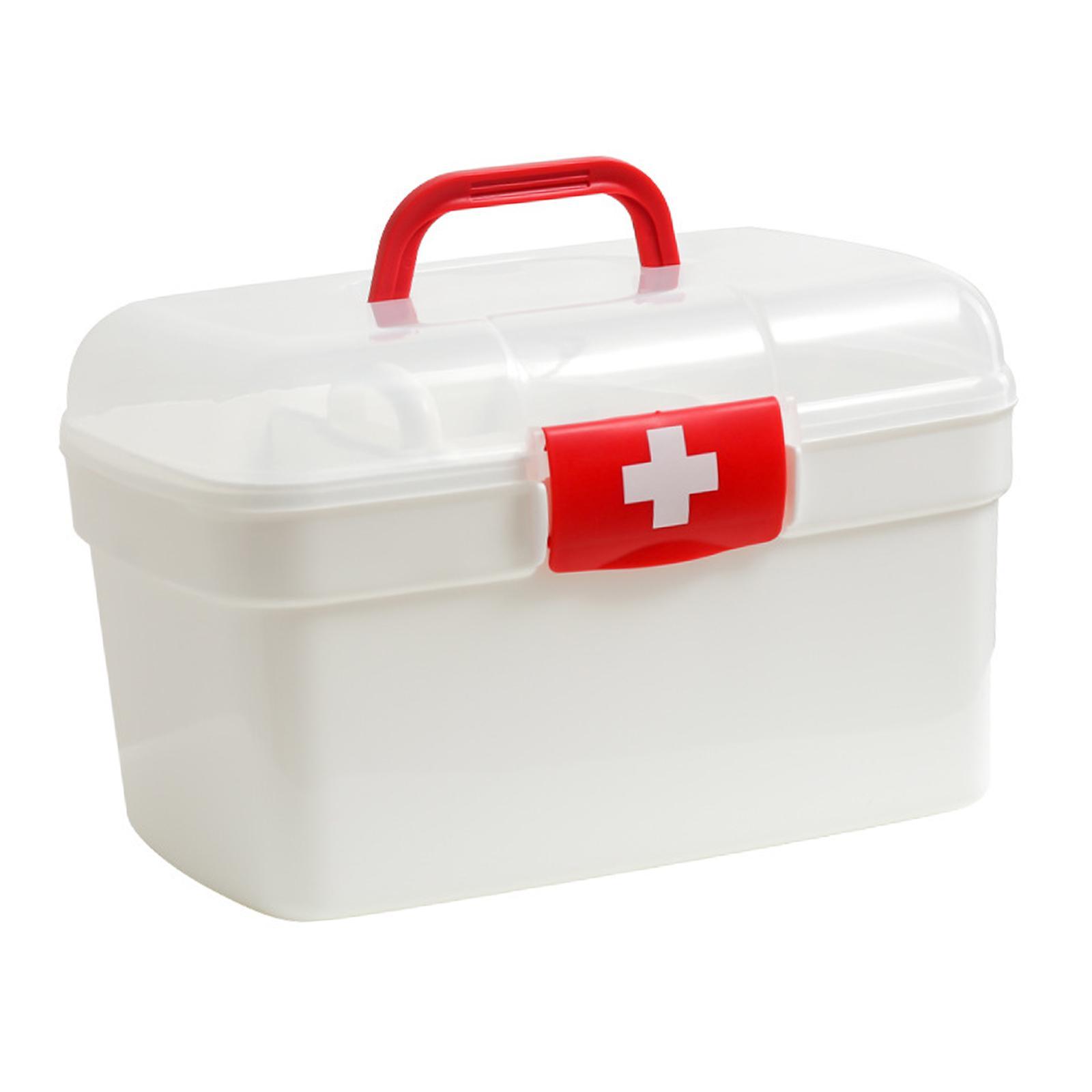 First Aid Storage Box Bins Multipurpose Container First Aid Storage Case for Cosmetic