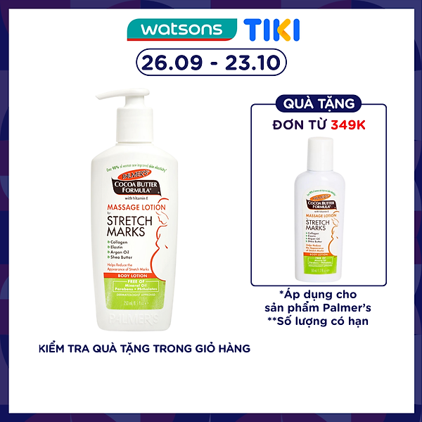 Sữa Dưỡng Thể Palmer's Ngăn Ngừa Và Giảm Rạn Da Khi Mang Thai Hoặc Tăng Cân 250ml